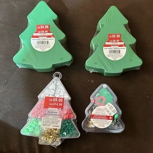 Christmas tree craft sets- foam shapes, beads and sequins.,